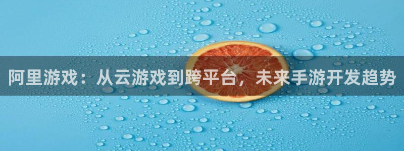 天美娱乐登录：阿里游戏：从云游戏到跨平台，未来手游开发趋势